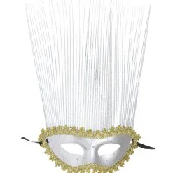 Oogmasker Zilver Met Lange Punten