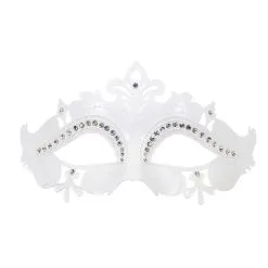 Oogmasker Venetie Met Glimmende Stenen Wit