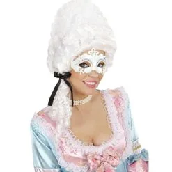 Oogmasker Venetie Met Glimmende Stenen Wit -Cosplaykostuum Winkel 11654 c