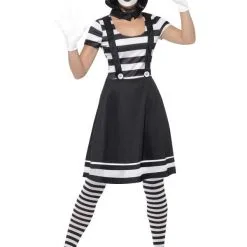 Vrouwelijke Parisiene Mime Artiest Kostuum