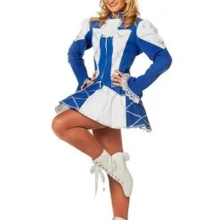Showmeisje Dansmarietje, Blauw Vrouw Kostuum