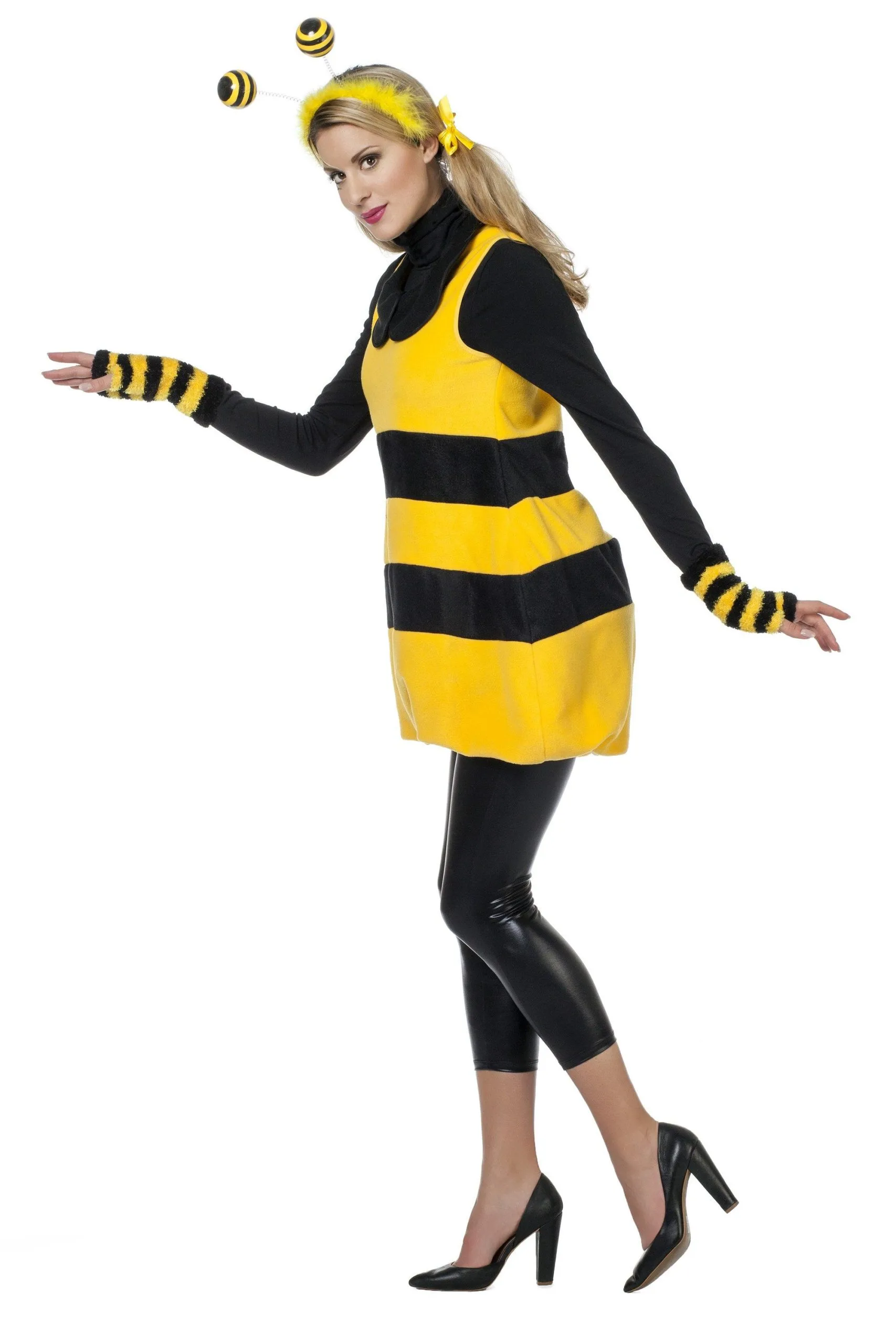 Zoemend Zacht Bijtje Fleece Vrouw Kostuum 2 Zoemend Zacht Bijtje Fleece Vrouw Kostuum - Afbeelding 2