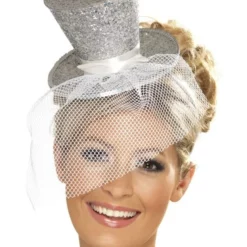 Mini Glitter Hogehoed Zilver Vrouw