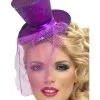 Mini Hoge Hoed Paars Glitter