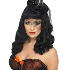 Mini Glitter Heksen Hoed Vrouw