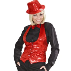 Disco Deukhoed Pailletten Rood -Cosplaykostuum Winkel 9068h f 1