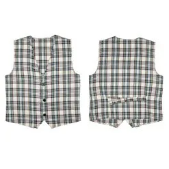 Vest Schotse Ruit Beige