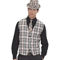 Vest Schotse Ruit Beige -Cosplaykostuum Winkel 9310b d 9