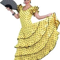 Ole Ole Lange Gele Flamencojurk Vrouw