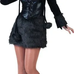 Zwoele Zwarte Aziatische Panter Vrouw Kostuum