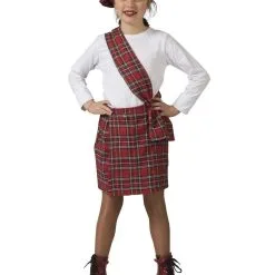 Schotse Suzy Rood Tartan Meisje Kostuum
