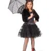 Zwarte Glitter Tule Petticoat Meisje