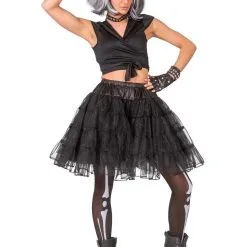 Zwarte Glitter Petticoat Vrouw -Cosplaykostuum Winkel fun 2020 508507 4 14