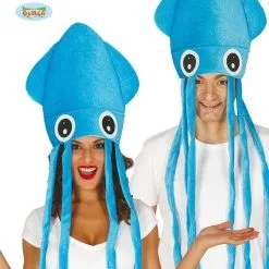 Hoofddeksel Blauwe Octopus Inktvis