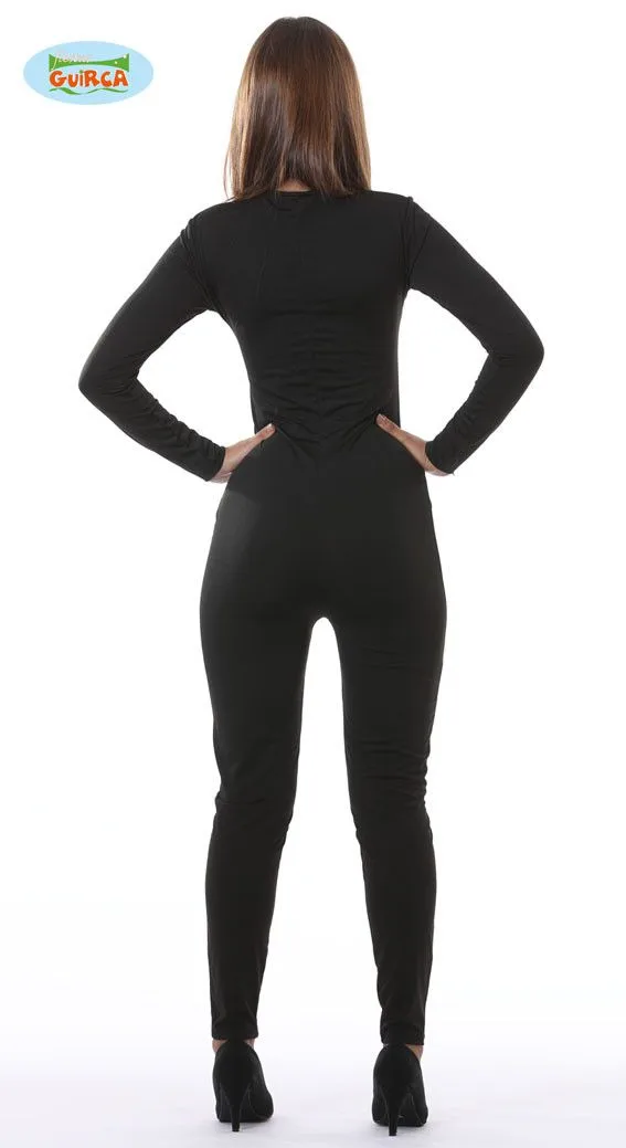 Catsuit Zwart Vrouw Kostuum 2 Catsuit Zwart Vrouw Kostuum - Afbeelding 2