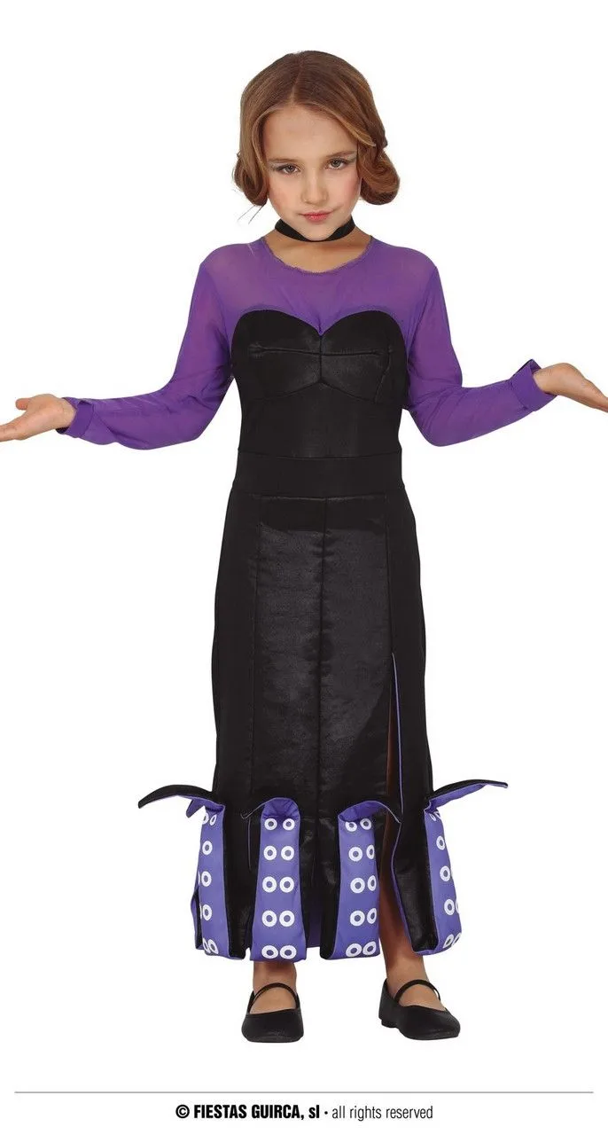 Paarse Octopus Zee Heks Meisje Kostuum 1 Paarse Octopus Zee Heks Meisje Kostuum