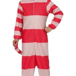 Rode Gestreepte Kat Kind Kostuum