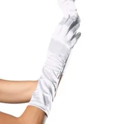 Satijnen Handschoenen Tot Elleboog Wit