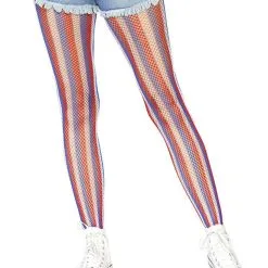 Gestreepte Amerika Visnet Panty