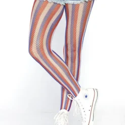 Gestreepte Amerika Visnet Panty -Cosplaykostuum Winkel leg 2019 9307 101 3 7