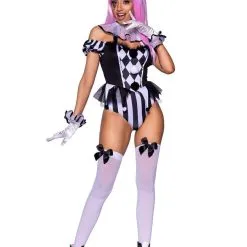 Ooh La La Mime Clown Vrouw Kostuum -Cosplaykostuum Winkel leg 2022 87102 007 3 3