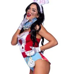 Wit Heet Wiebel Konijntje Vrouw Kostuum