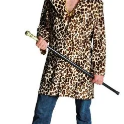 Foute Pimp Jas Loerend Luipaard Bruin Man