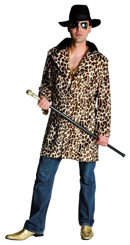 Foute Pimp Jas Loerend Luipaard Bruin Man 1 Foute Pimp Jas Loerend Luipaard Bruin Man