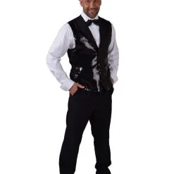 Vest Showman Theater Zwarte Pailletten