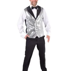 Vest Showman Theater Zilveren Pailletten