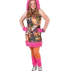 Zachte Oortjes Wilde Disco Tijger Meisje Kostuum