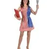Vrijheidsbeeld Amerikaanse Vlag Vrouw Kostuum