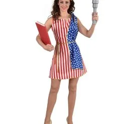 Vrijheidsbeeld Amerikaanse Vlag Vrouw Kostuum