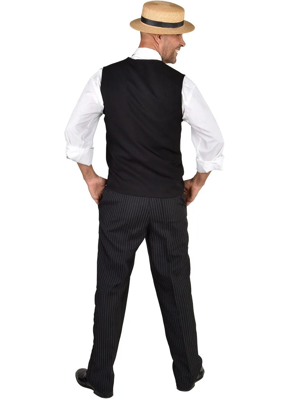 Zwart Wit Gestreepte Gilet Man 3 Zwart Wit Gestreepte Gilet Man - Afbeelding 3