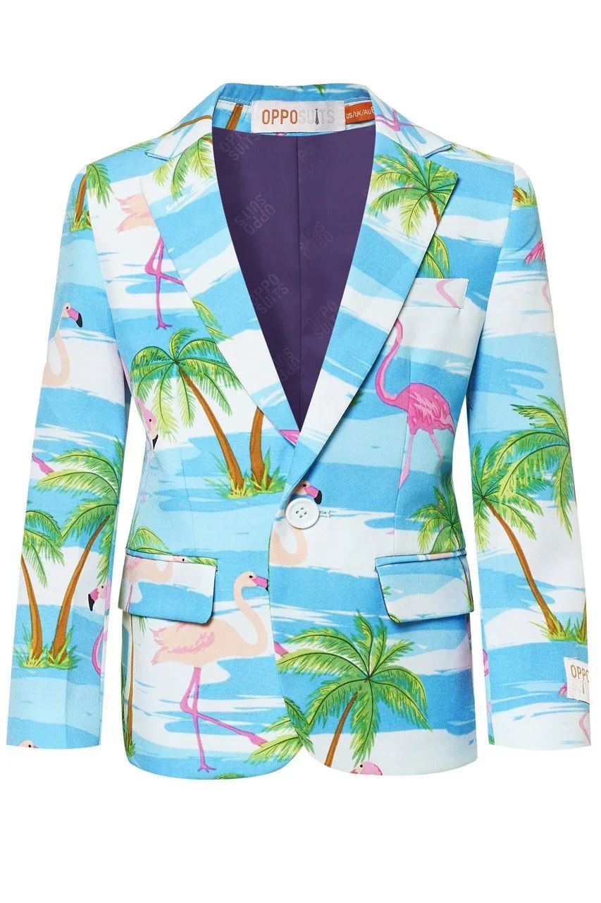 Tropisch Flaminguy Jongen Kostuum 2 Tropisch Flaminguy Jongen Kostuum - Afbeelding 2