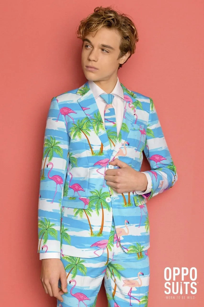 Tropisch Flaminguy Tiener Jongen Kostuum 6 Tropisch Flaminguy Tiener Jongen Kostuum - Afbeelding 6