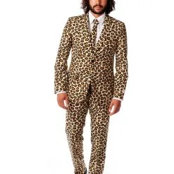 Bruin Fout Luipaard Opposuit Kostuum Pooier Pimp The Jag Man