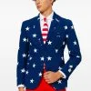 American Stars And Stripes Opposuit Kostuum Man