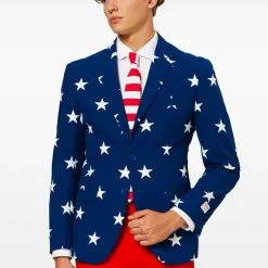 American Stars And Stripes Opposuit Kostuum Man