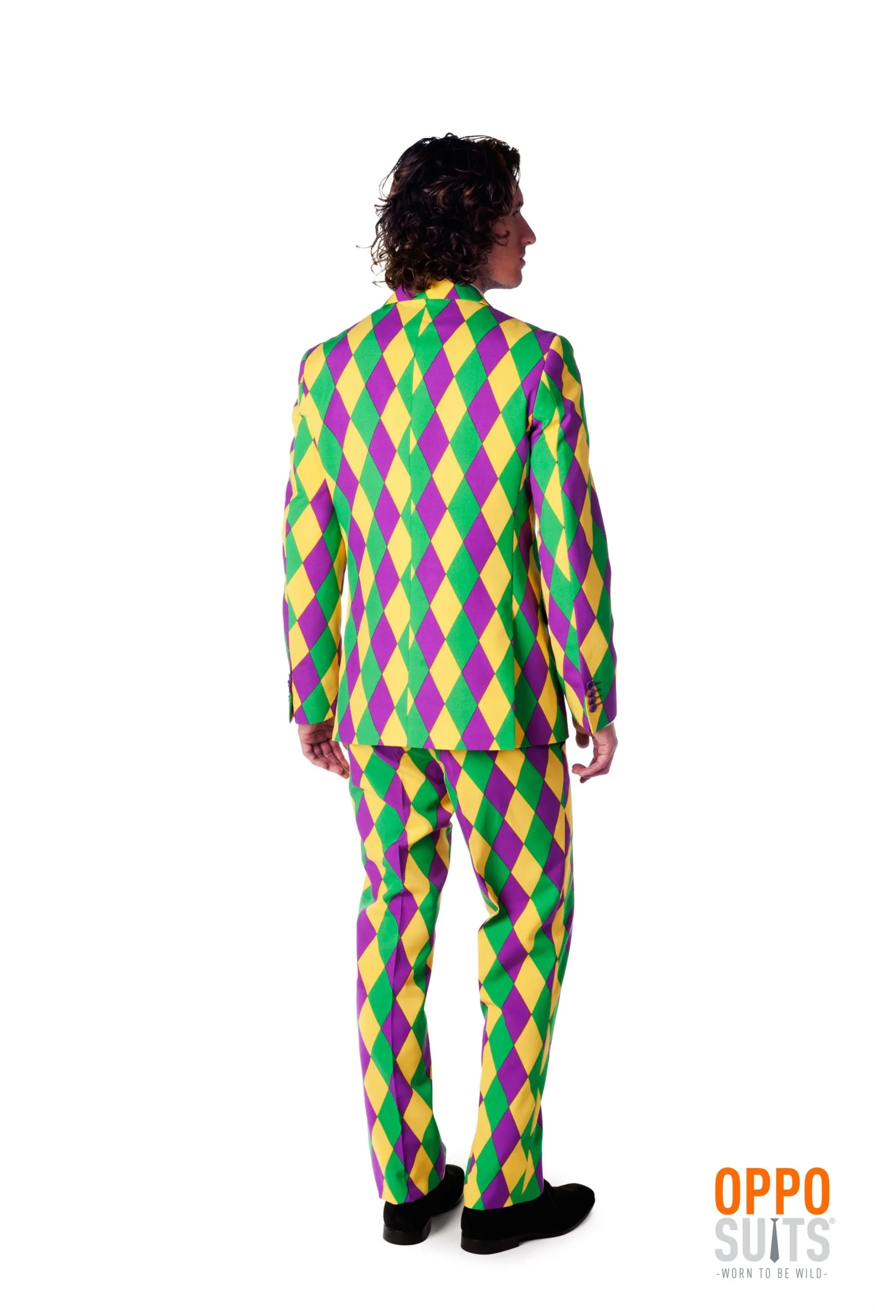 Harleking Ruiten Opposuit Kostuum Man 2 Harleking Ruiten Opposuit Kostuum Man - Afbeelding 2