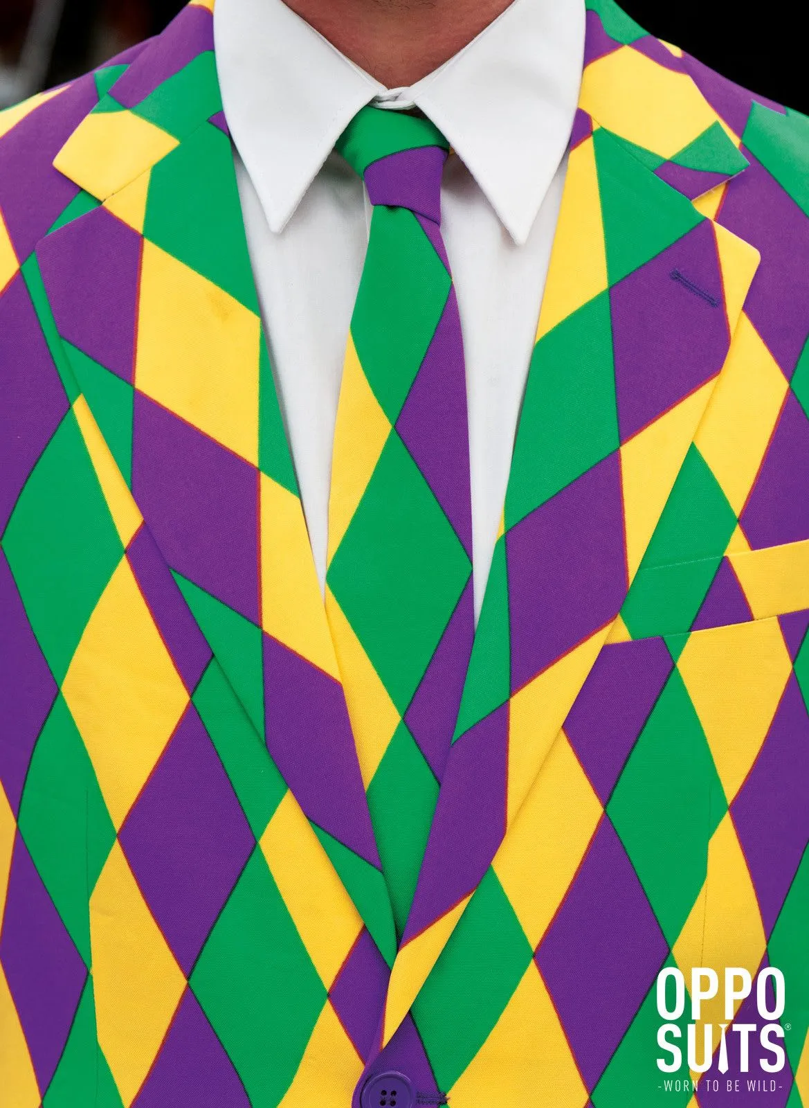 Harleking Ruiten Opposuit Kostuum Man 4 Harleking Ruiten Opposuit Kostuum Man - Afbeelding 4