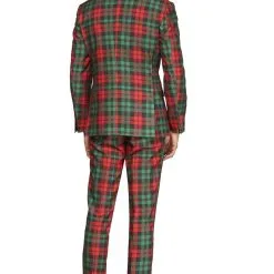 Trendy Tartan Kerst Kleuren Man Kostuum -Cosplaykostuum Winkel osui 0098 02 14