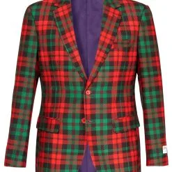 Trendy Tartan Kerst Kleuren Man Kostuum -Cosplaykostuum Winkel osui 0098 3 14