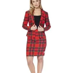 Schotse Lumberjackie Opposuit Vrouw Kostuum