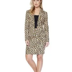 Luipaard Lady Jag Opposuit Vrouw Kostuum