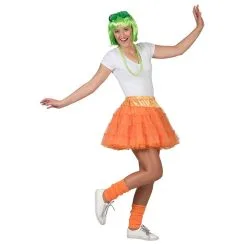 Fleurige Oranje Petticoat Karina Orange Vrouw Kostuum