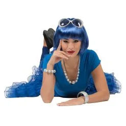 Fleurige Blauwe Petticoat Karina Vrouw Kostuum -Cosplaykostuum Winkel p0605074 4 2