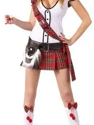 Scottie Hottie Highlander Vrouw Kostuum