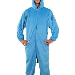 Ongezond Blauwe Hond Pluche Man Kostuum