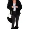 Zwarte Bontjas Lammy Siberische Toendra Vrouw